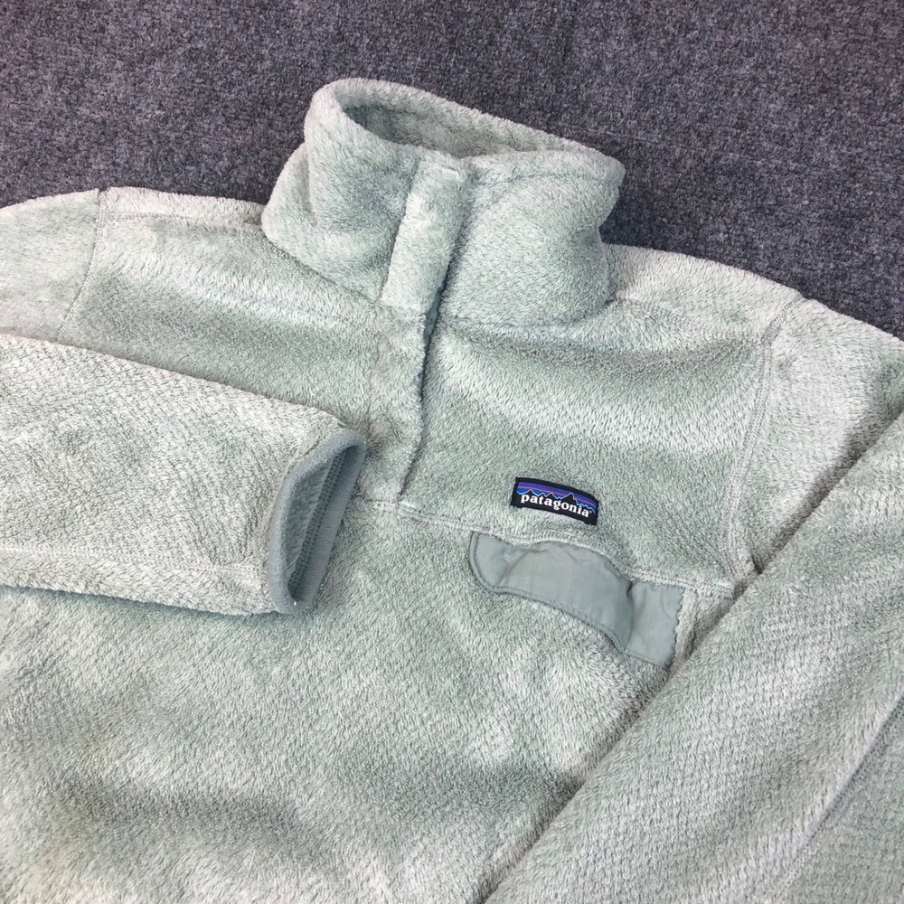 Patagonia Womens Size M Medium Los Gatos 1/4 Zip Fleece Pullover Sage Green